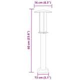 Vloerlamp voor buiten 60 cm roestvrij staal zwart - AllerleiShop