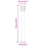 Vloerlamp voor buiten 110 cm roestvrijstaal zilverkleurig - AllerleiShop