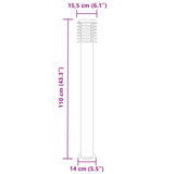 Vloerlamp voor buiten 110 cm roestvrijstaal zwart - AllerleiShop