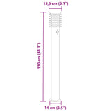 Vloerlamp voor buiten met sensor 110 cm roestvrijstaal zilver - AllerleiShop