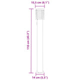 Buitenvloerlampen 3 st stopcontact 110 cm roestvrijstaal zilver - AllerleiShop