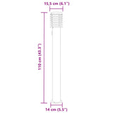 Buitenvloerlamp met stopcontact 110 cm roestvrijstaal zwart - AllerleiShop