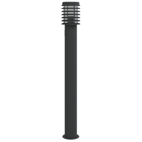 Buitenvloerlampen 3 st stopcontact 110 cm roestvrijstaal zwart - AllerleiShop