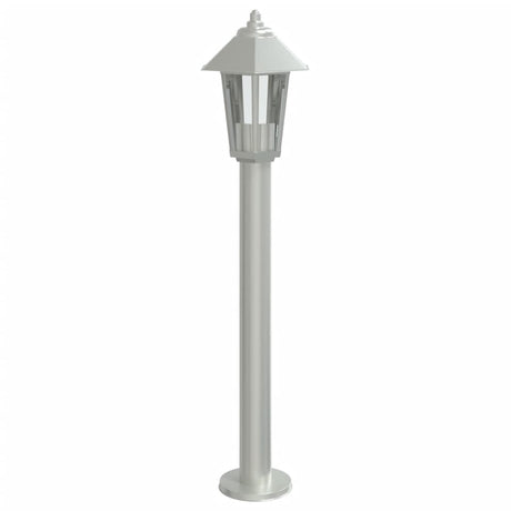 Vloerlamp voor buiten 3 st 80 cm roestvrijstaal zilverkleurig - AllerleiShop