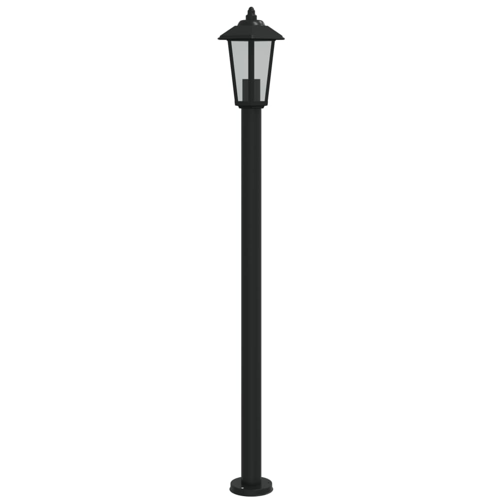 Vloerlamp voor buiten 120 cm roestvrijstaal zwart - AllerleiShop