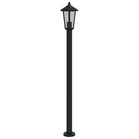 Vloerlamp voor buiten 120 cm roestvrijstaal zwart - AllerleiShop