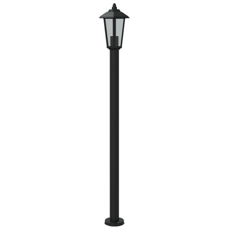 Vloerlamp voor buiten 120 cm roestvrijstaal zwart - AllerleiShop