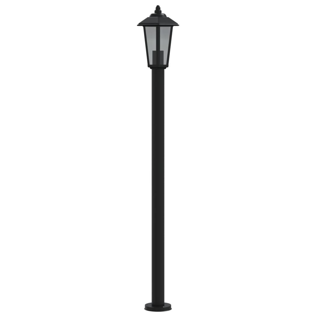 Vloerlamp voor buiten 120 cm roestvrijstaal zwart - AllerleiShop