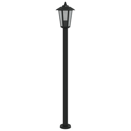 Vloerlamp voor buiten 120 cm roestvrijstaal zwart - AllerleiShop