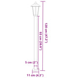 Vloerlamp voor buiten 120 cm roestvrijstaal zwart - AllerleiShop