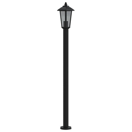 Vloerlamp voor buiten 3 st 120 cm roestvrijstaal zwart - AllerleiShop