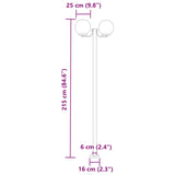 Buitenvloerlampen 3 st 215 cm roestvrij staal zilverkleurig - AllerleiShop