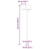 Vloerlamp voor buiten 2 st 215 cm roestvrij staal zilverkleurig