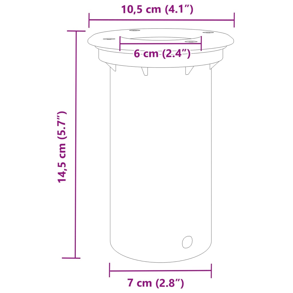 Buitengrondverlichting rond 10,5x10,5 cm gietaluminium zwart - AllerleiShop