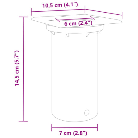 Buitengrondverlichting vierkant 10,5x10,5 cm aluminium zwart - AllerleiShop