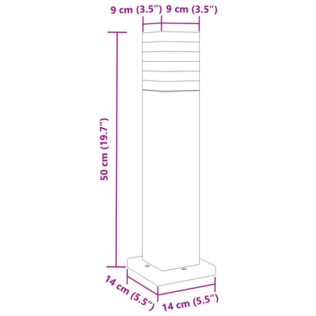 Vloerlampen voor buiten 50 cm aluminium zwart - AllerleiShop