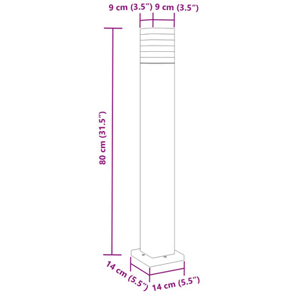 Vloerlampen voor buiten 80 cm aluminium zwart - AllerleiShop