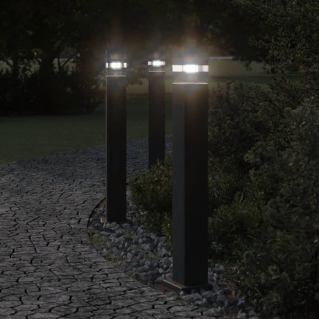 Vloerlampen voor buiten 80 cm aluminium zwart - AllerleiShop