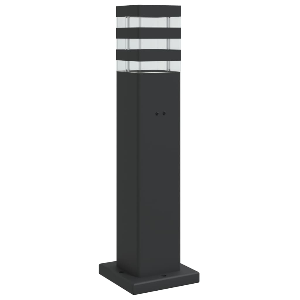 Vloerlamp voor buiten met stopcontact 50 cm aluminium zwart - AllerleiShop