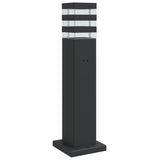 Vloerlamp voor buiten met stopcontact 50 cm aluminium zwart - AllerleiShop