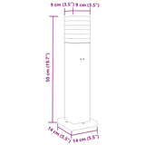 Buitenvloerlampen 3 st met stopcontact 50 cm aluminium zwart - AllerleiShop