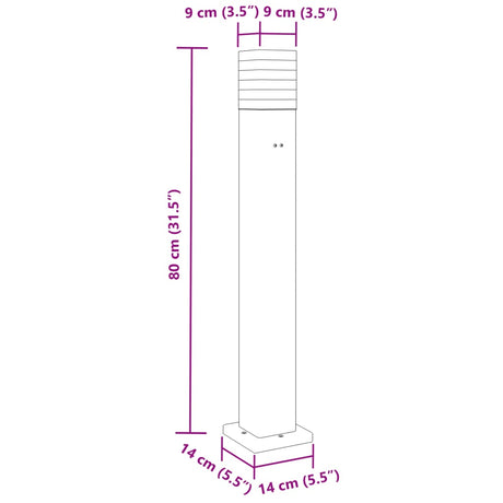 Vloerlamp voor buiten met stopcontact 80 cm aluminium zwart - AllerleiShop