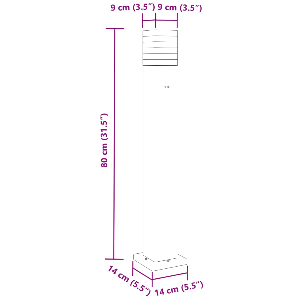 Buitenvloerlampen 3 st met stopcontact 80 cm aluminium zwart - AllerleiShop