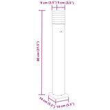 Buitenvloerlampen 3 st met stopcontact 80 cm aluminium zwart - AllerleiShop