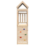 Speeltoren met klimwand 110,5x52,5x215 cm massief grenenhout - AllerleiShop