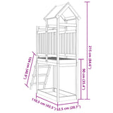 Speeltoren met ladder 110,5x52,5x215 cm massief douglashout - AllerleiShop