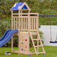 Speeltoren met rotswand 110,5x52,5x215 cm massief grenenhout - AllerleiShop