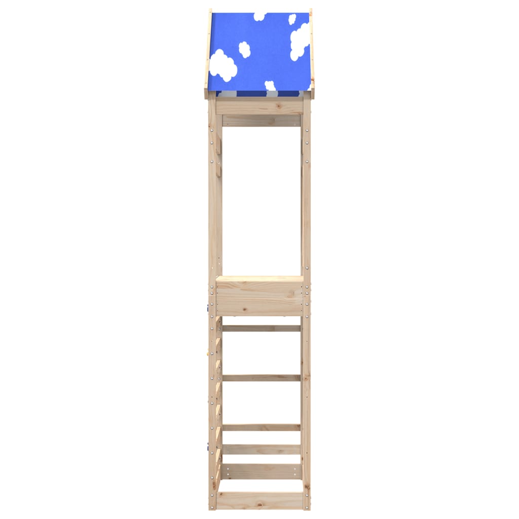 Speeltoren met klimwand 85x52,5x265 cm massief grenenhout - AllerleiShop