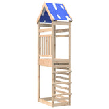 Speeltoren met klimwand 85x52,5x265 cm massief grenenhout - AllerleiShop