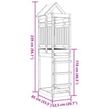 Speeltoren 85x52,5x239 cm massief grenenhout - AllerleiShop