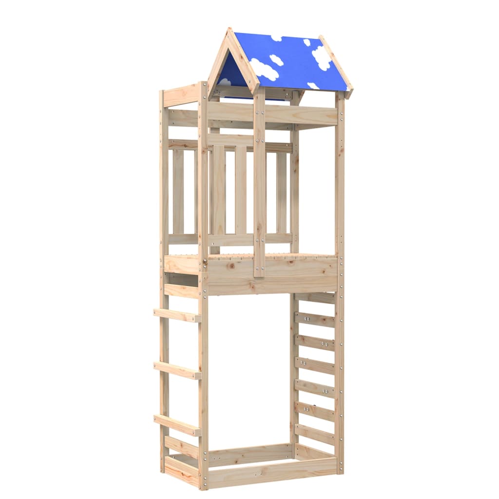 Speeltoren met rotswand 85x52,5x239 cm massief grenenhout - AllerleiShop