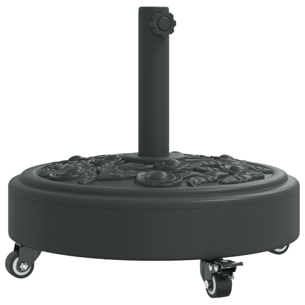Parasolvoet met wielen voor stok van Ø38 / 48 mm 27 kg rond