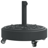 Parasolvoet met wielen voor stok van Ø38 / 48 mm 27 kg rond