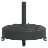 Parasolvoet met wielen voor stok van Ø38 / 48 mm 27 kg rond