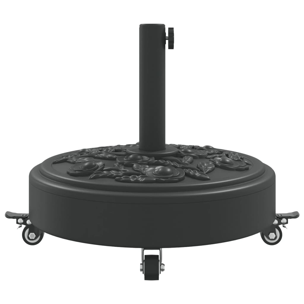 Parasolvoet met wielen voor stok van Ø38 / 48 mm 27 kg rond