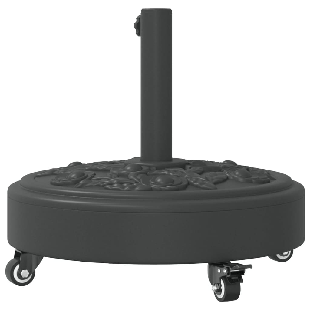 Parasolvoet met wielen voor stok van Ø38 / 48 mm 27 kg rond