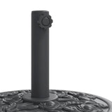 Parasolvoet met wielen voor stok van Ø38 / 48 mm 27 kg rond