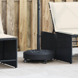 Parasolvoet met wielen voor stok van Ø38 / 48 mm 27 kg rond