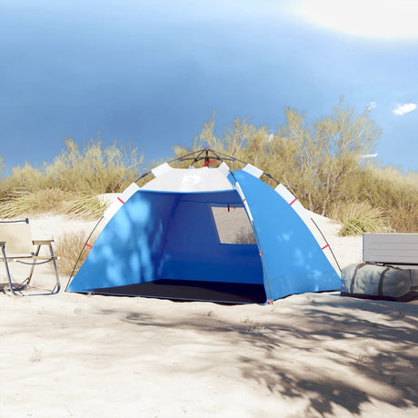 Strandtent 2-persoons waterdicht snelontgrendeling azuurblauw - AllerleiShop