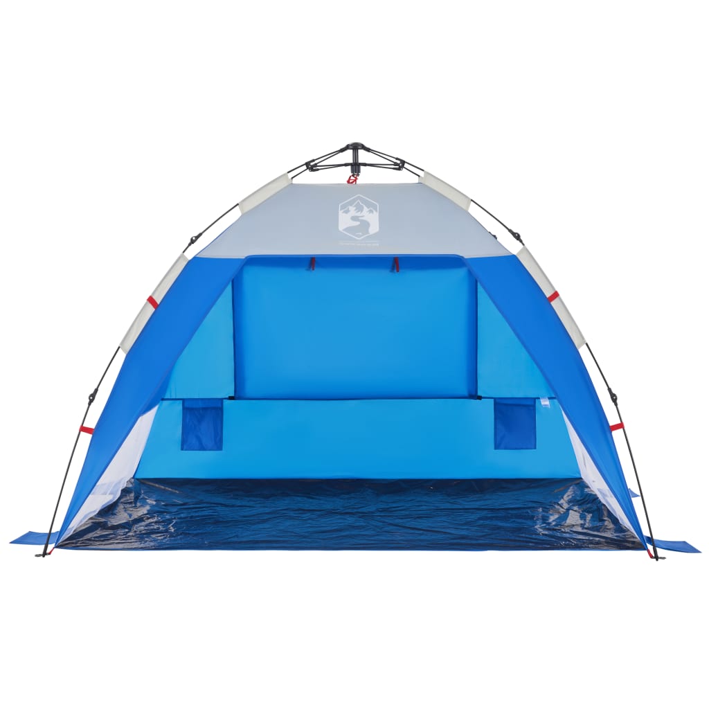 Strandtent 2-persoons waterdicht snelontgrendeling azuurblauw - AllerleiShop