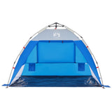 Strandtent 2-persoons waterdicht snelontgrendeling azuurblauw - AllerleiShop