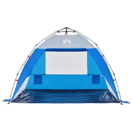 Strandtent 2-persoons waterdicht snelontgrendeling azuurblauw - AllerleiShop