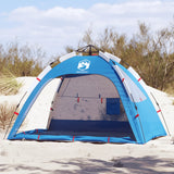 Strandtent 2-persoons waterdicht snelontgrendeling azuurblauw - AllerleiShop