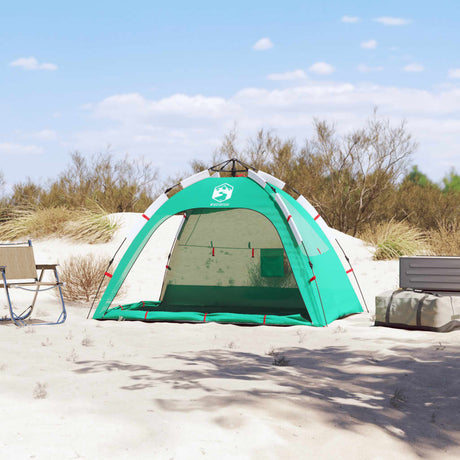 strandtent 2-persoons waterdicht snelontgrendeling zeegroen - AllerleiShop