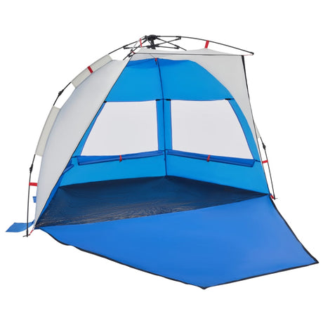 Strandtent 2-persoons waterdicht snelontgrendeling azuurblauw - AllerleiShop