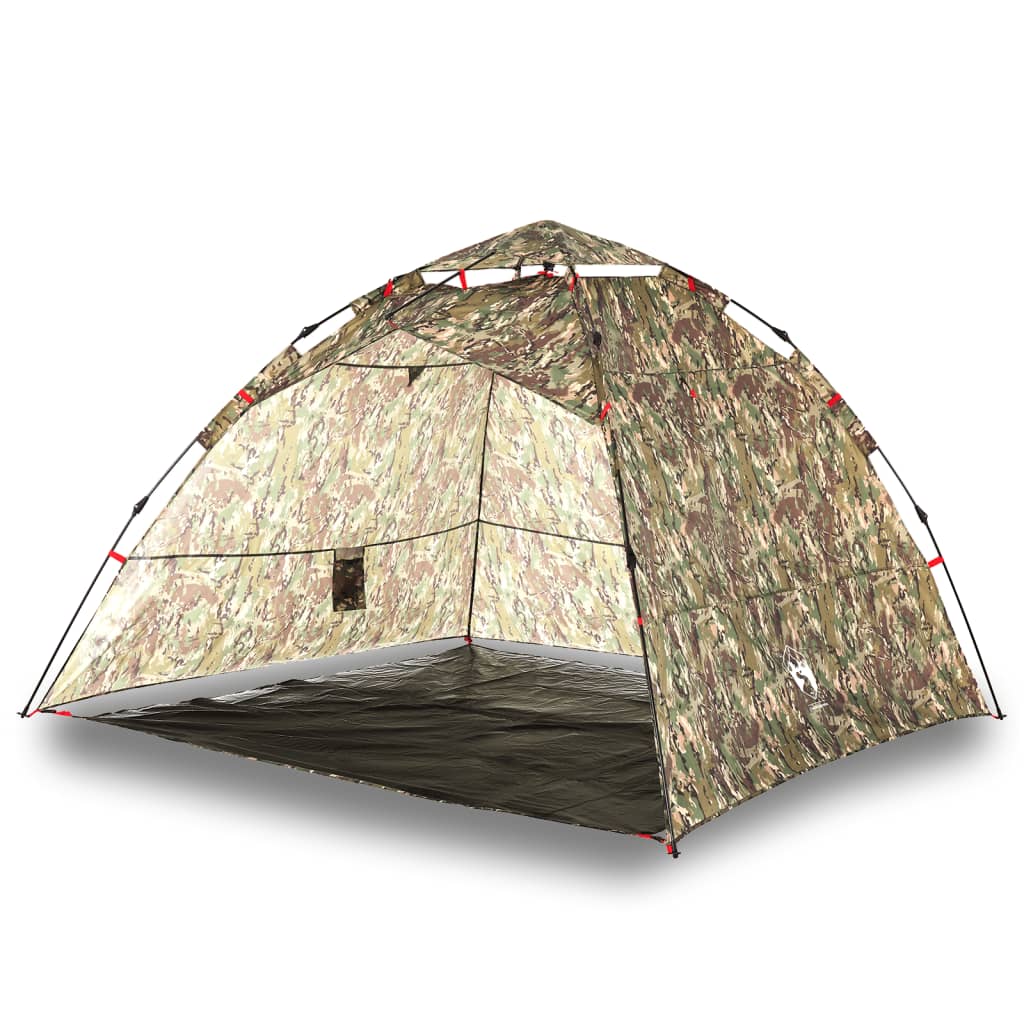 Tent 4-persoons snelontgrendeling camouflage - AllerleiShop